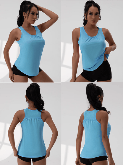 Womens V Neck Sleeveless Yoga Top Loose Fit Workout Tank For Gym And Running 4