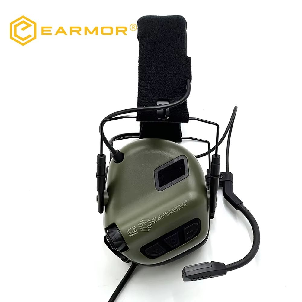 EARMOR M32 MOD4SE Tactical Shooting Earmuffs  Noise Reduction Headset With Helmet ARC Rail  Kenwood 10