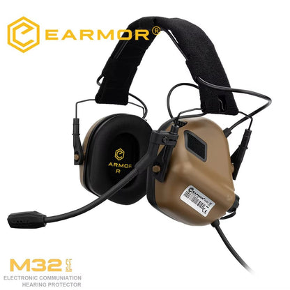 EARMOR M32 MOD4SE Tactical Shooting Earmuffs  Noise Reduction Headset With Helmet ARC Rail  Kenwood 16