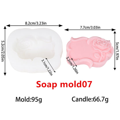 3D Love Rose Silicone Soap Molds, IHeart Rose Candle Mold, DIY Wedding Valentines Day Silicone Craft Mold