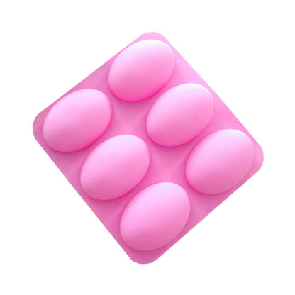 DIY Handmade Soap Mold Oval Rectangle 6 Cavity Silicone Molds For Soap Making Baking Pudding Chocol 2