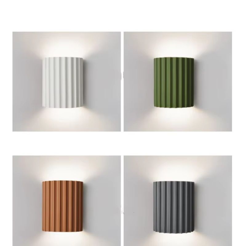 Nordic LED Wall Lamp Modern Pumpkin Resin Sconce For Bedroom Bedside Home Decor Lighting 4