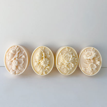 Morning Glory Relief Resin Plaster Mould, Peony Flower Soap Silicone Mold, Plant Fondant Chocolate Mousse Cake Molds