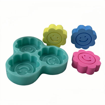 DIY Silicone Molds for Chocolate Cake Sugar, Smile Face Sunflower Soap Candle Wax Mold, Decorated Plaster Resin Mould