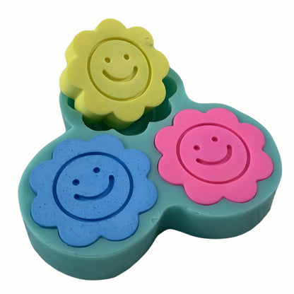 DIY Silicone Molds for Chocolate Cake Sugar, Smile Face Sunflower Soap Candle Wax Mold, Decorated Plaster Resin Mould