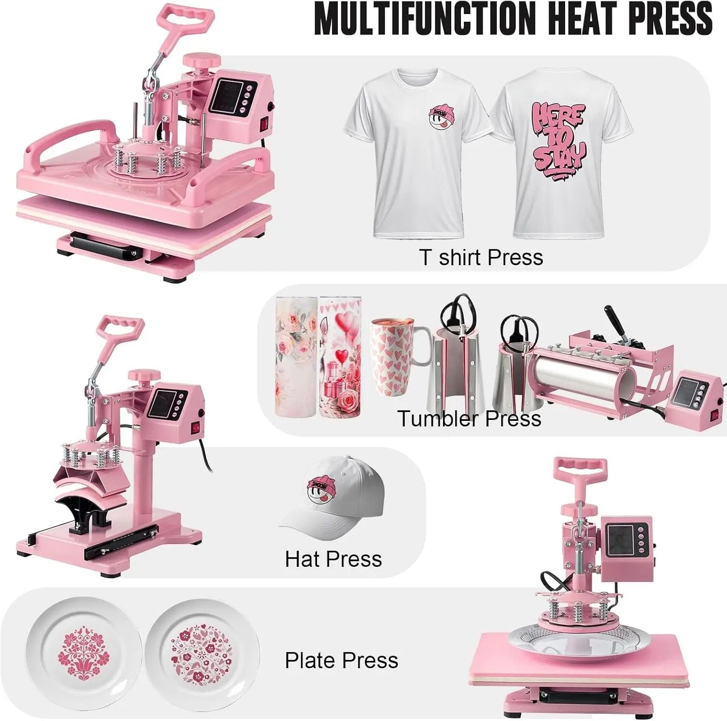 Multifunction Heat Press Machine For T Shirts Mugs Hats And Plates 1
