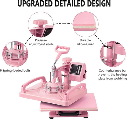 Multifunction Heat Press Machine For T Shirts Mugs Hats And Plates 4