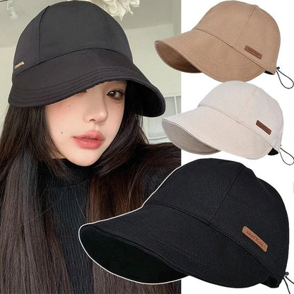 Women Wide Brim Sun Hat UV Protection Foldable Bucket Hat with Adjustable Fit