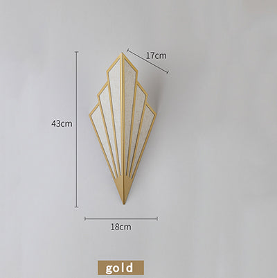 Nordic LED Wall Lamp for Bedroom & Living Room, Fan-shaped Bedside Lighting, Modern Wall Lights for Corridor, Aisle