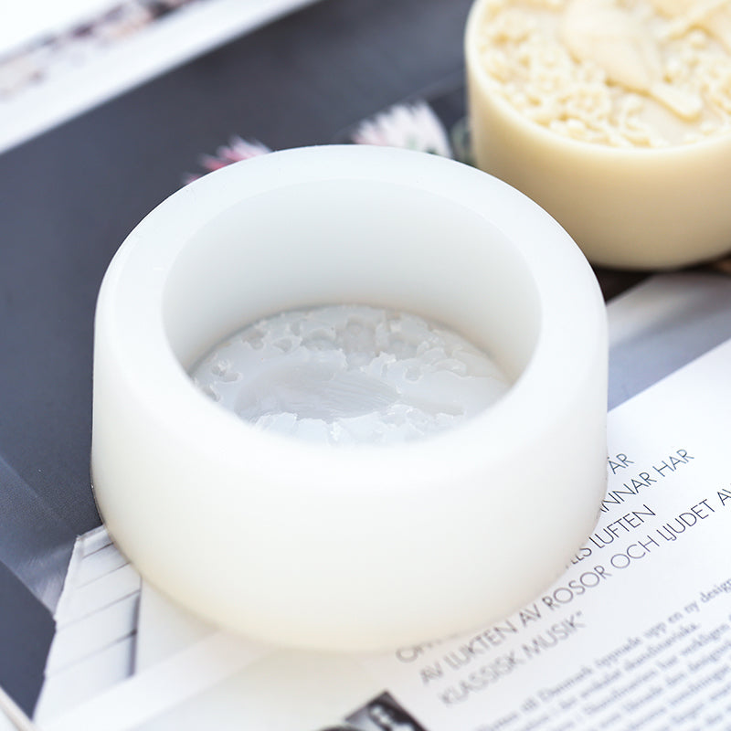 Round Shape Birds DIY Soap Mold, Silicone Bird Flower Mold for Scented Candle, Plaster, Cake Resin Crafts