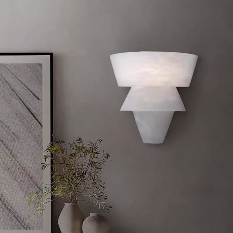 Modern Luxury Spanish Marble Wall Lamp, Creative LED Wall Light for Bedroom, Living Room, Bathroom, Corridor, Villa