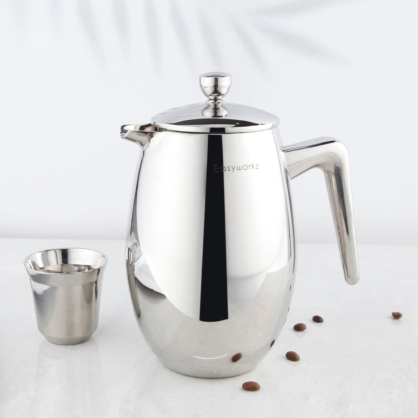 French Press Coffee Maker Double Wall Stainless Steel Insulated Thermal Cafetiere With 4 Level Filt 3