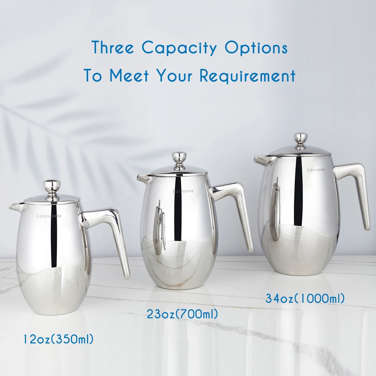 French Press Coffee Maker Double Wall Stainless Steel Insulated Thermal Cafetiere With 4 Level Filt 6