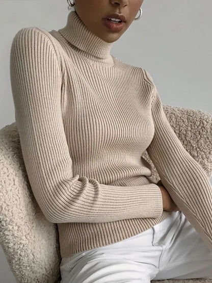 Women Fall Turtleneck Sweater Knitted Soft Pullover Cashmere Jumper 1