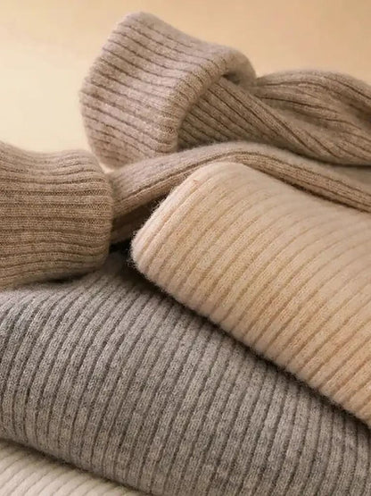 Women Fall Turtleneck Sweater Knitted Soft Pullover Cashmere Jumper 5
