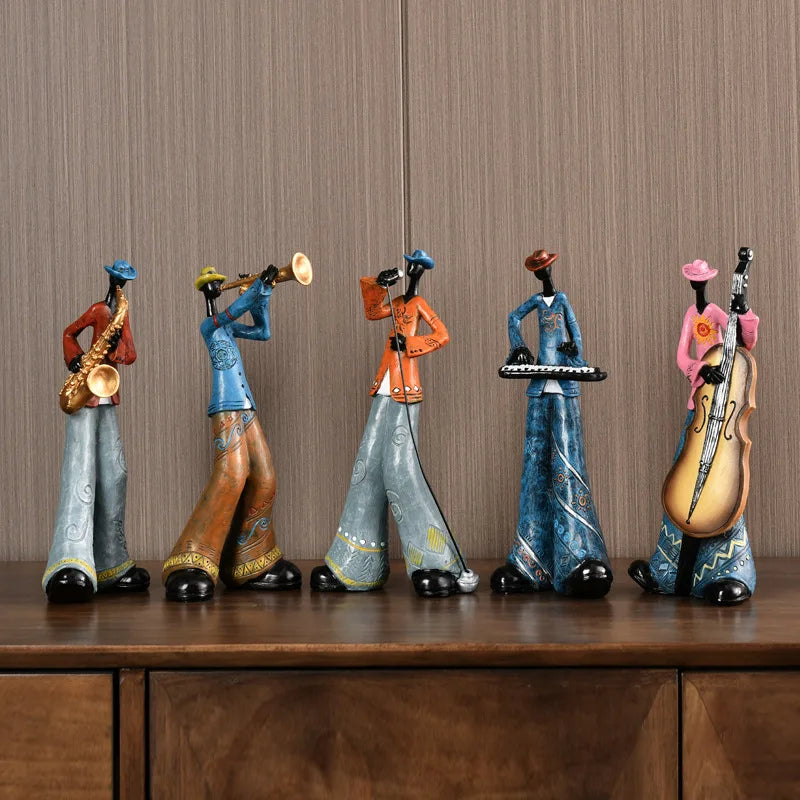 Modern Resin Musical Instrument Figurines, Decorative Ornaments & Stylish Home Decoration Accessories for Living Room
