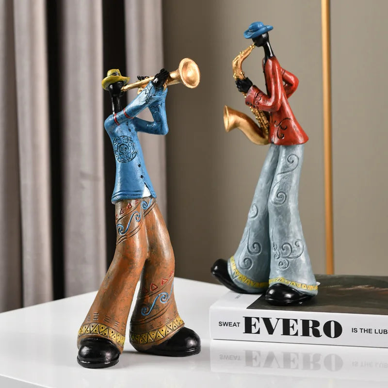 Modern Resin Musical Instrument Figurines, Decorative Ornaments & Stylish Home Decoration Accessories for Living Room