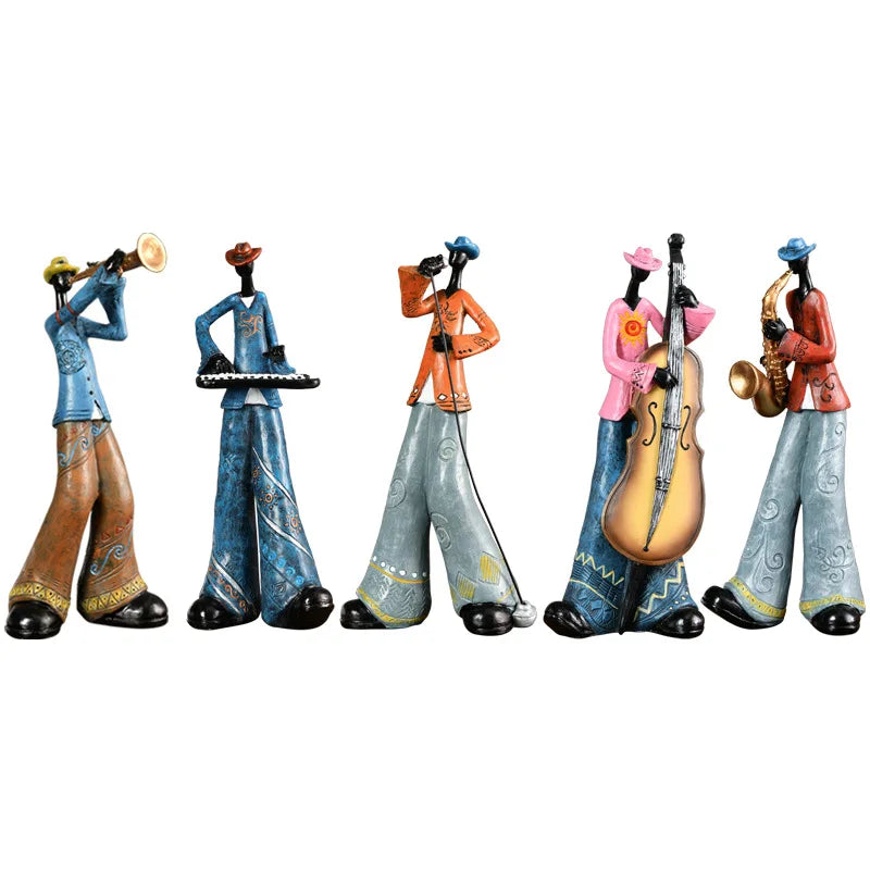 Modern Resin Musical Instrument Figurines, Decorative Ornaments & Stylish Home Decoration Accessories for Living Room