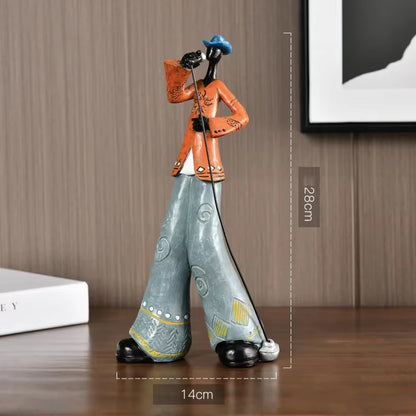 Modern Resin Musical Instrument Figurines, Decorative Ornaments & Stylish Home Decoration Accessories for Living Room