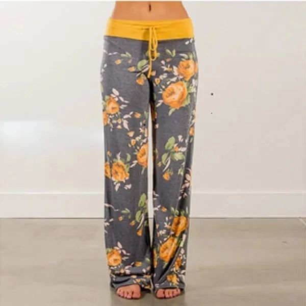Women Casual Wide Leg Yoga Pants With Drawstring And Stretch Fit 11