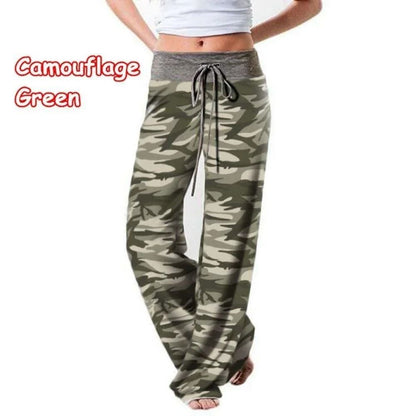 Women Casual Wide Leg Yoga Pants With Drawstring And Stretch Fit 1