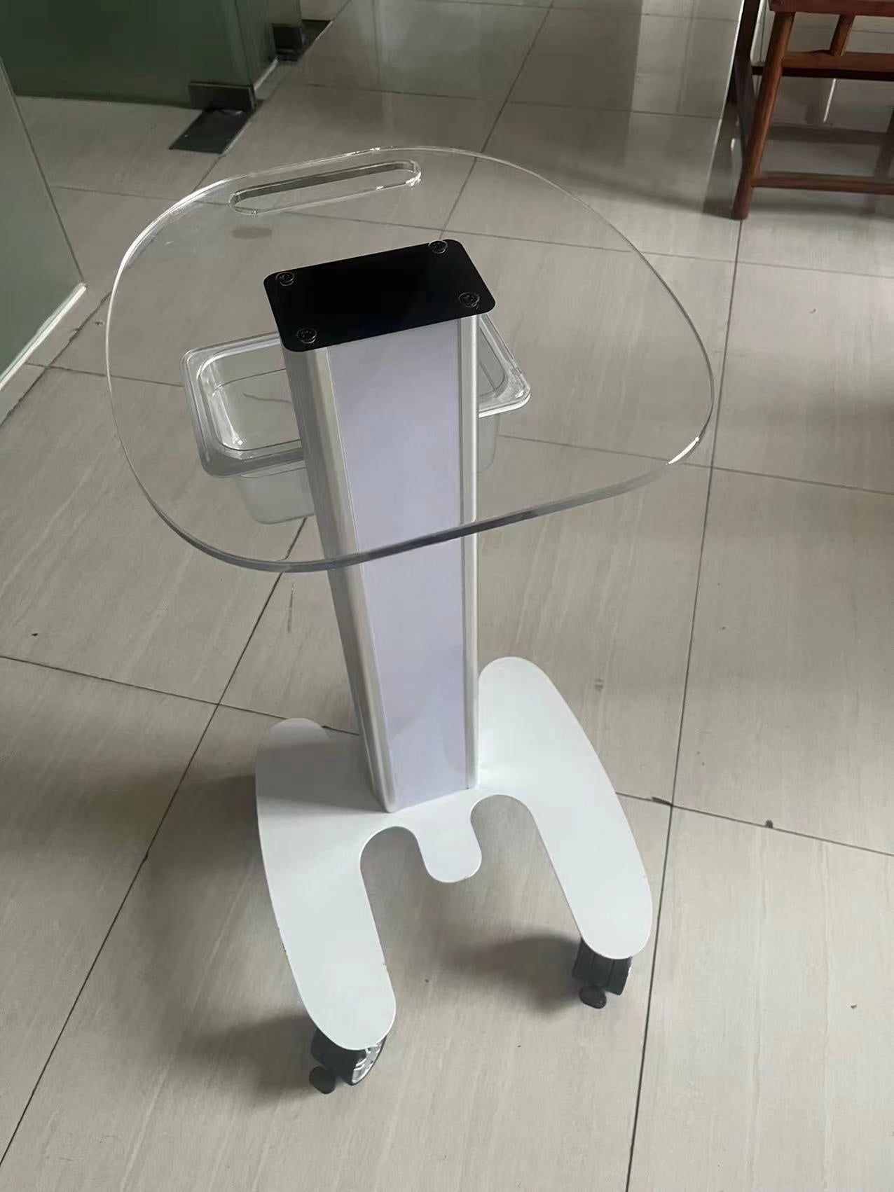 Professional ABS Beauty Salon Trolley Cart with Wheels, Aluminum Stand, Mobile Organizer for Personal Care Appliance