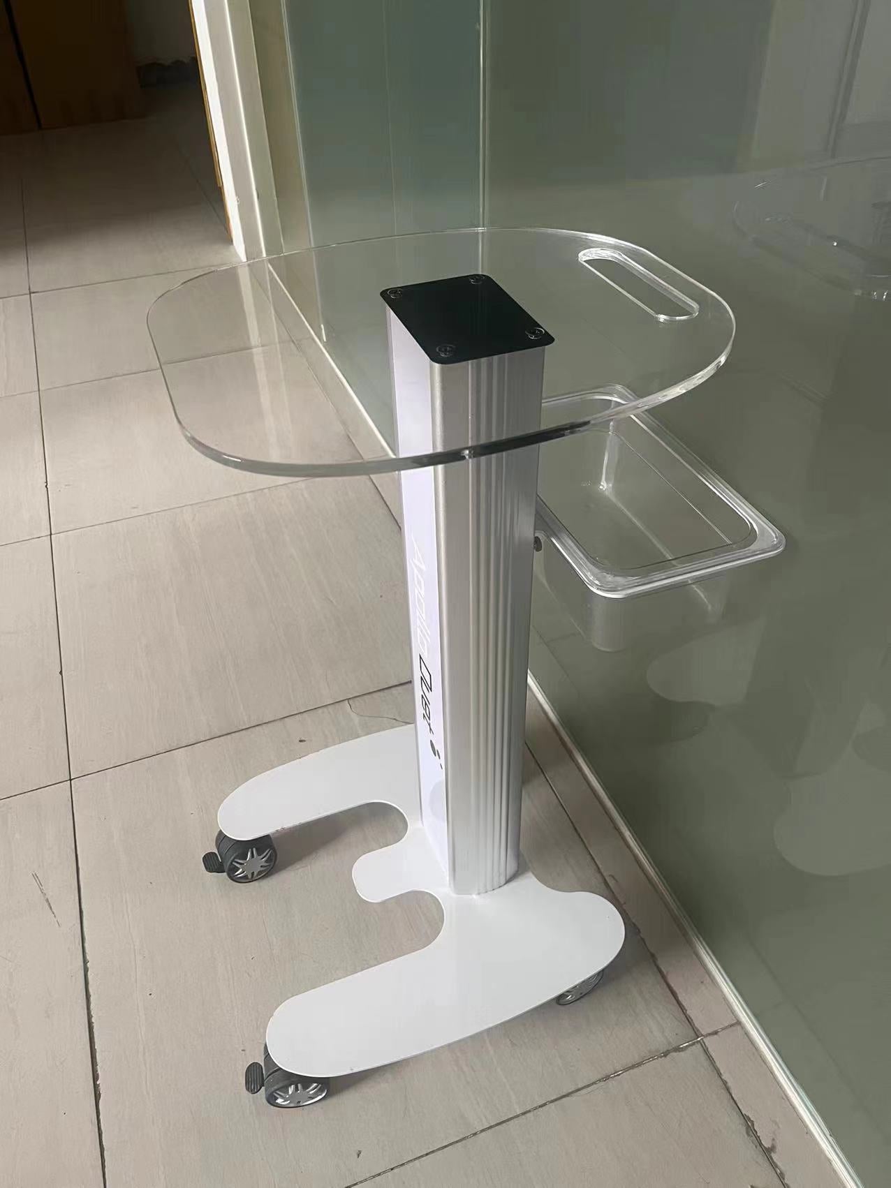 Professional ABS Beauty Salon Trolley Cart with Wheels, Aluminum Stand, Mobile Organizer for Personal Care Appliance