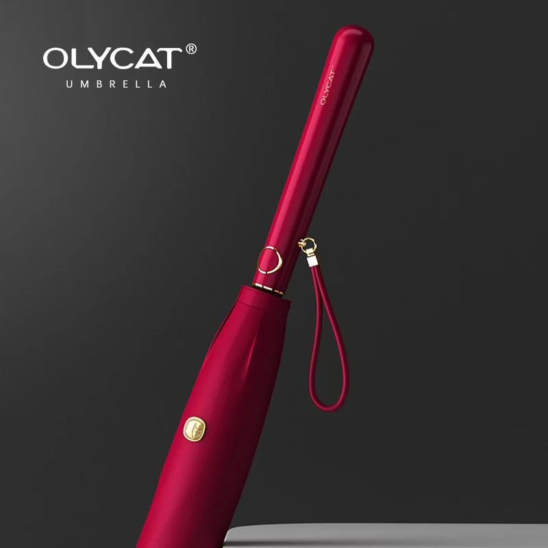 Premium OLYCAT Korean Style Women Umbrella Rain and Sun Protection, Long Handle Windproof 8K Travel Golf Umbrella