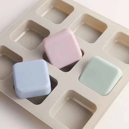 9 Cavities Round Handload, Grid Shape Home Silicone Mold, Soap Candle Making Tool Molds for Homemade Projects