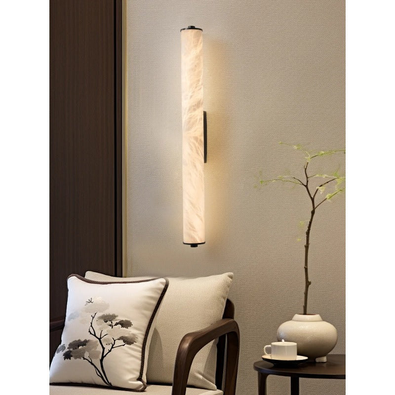 Luxury Full Copper Snowflake Marble LED Wall Lamp Modern Spanish Natural Light For Living Room Bedr 2