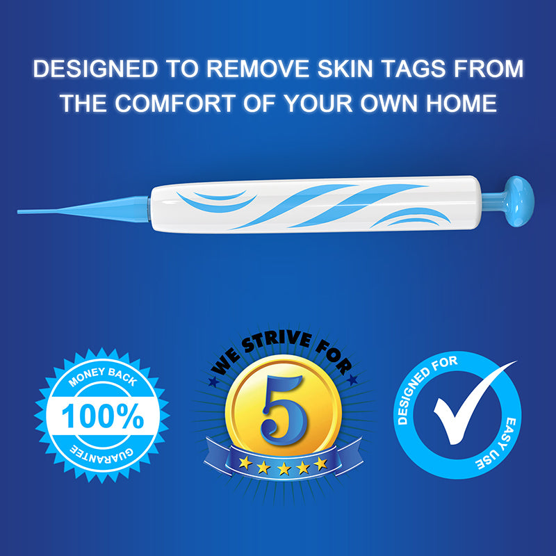 2 in 1 Auto Micro Skin Tag Remover Device Kit, Standard Face Cleaner for Adult Mole, Wart, Black Dots Remover, Painless