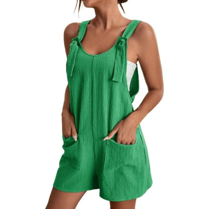 Women Summer Strappy Jumpsuit With Pockets Casual Loose Fit 10