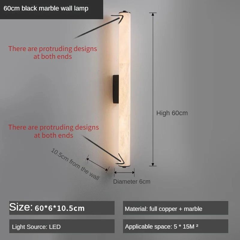 Luxury Full Copper Snowflake Marble LED Wall Lamp Modern Spanish Natural Light For Living Room Bedr 7
