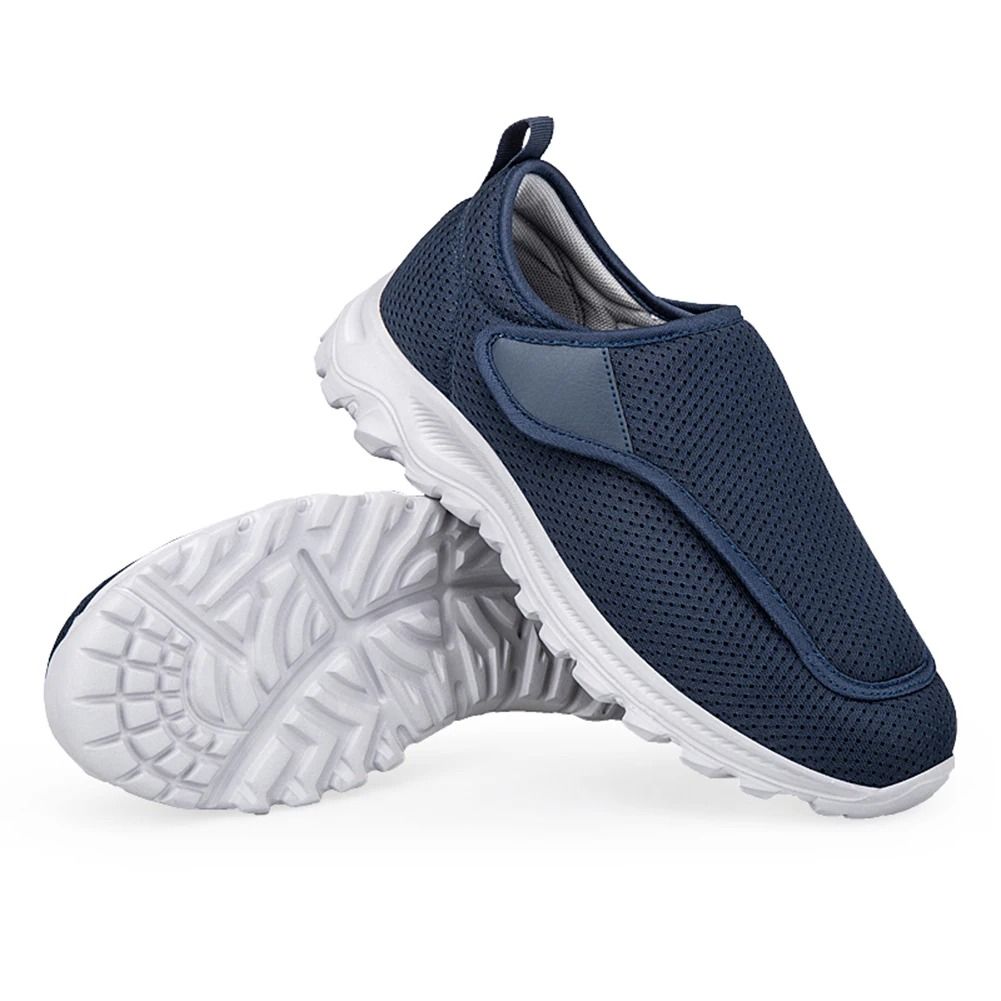 Men Diabetic Orthopedic Walking Shoes Wide Fit Slip On With Velcro Closure 6