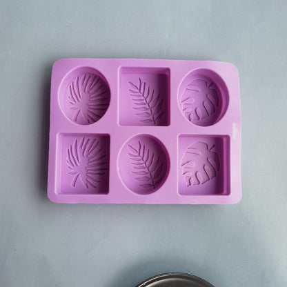 Handmade Soap Making Supplies Oval Square Leaves Silicone Mold, DIY Plaster Resin Candle Cake Baking Tools