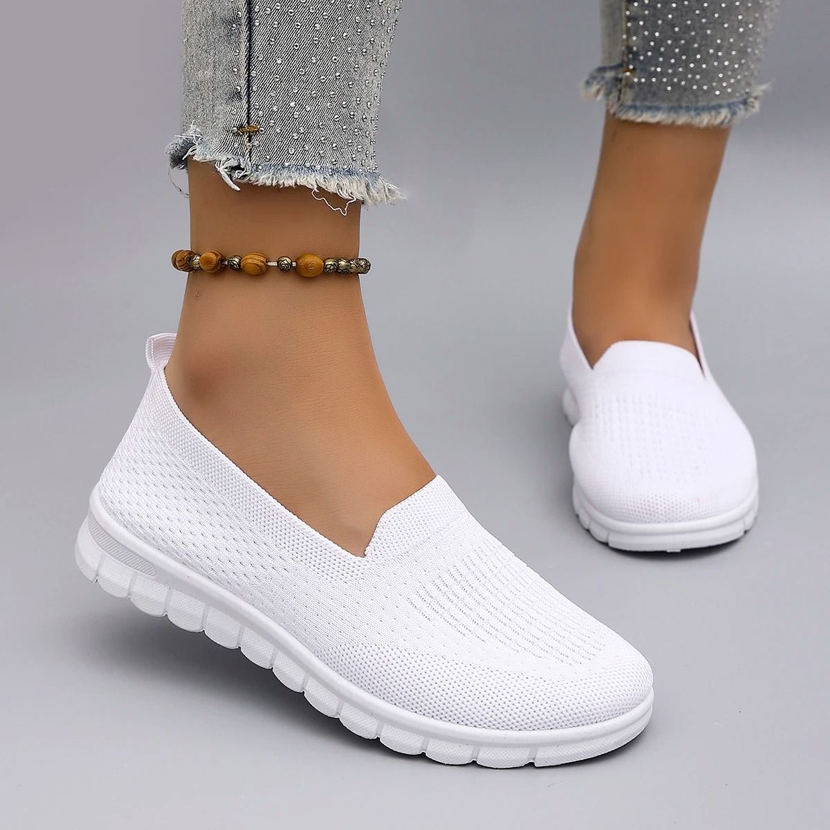 Women Summer Mesh Flat Shoes Breathable Casual Sneakers