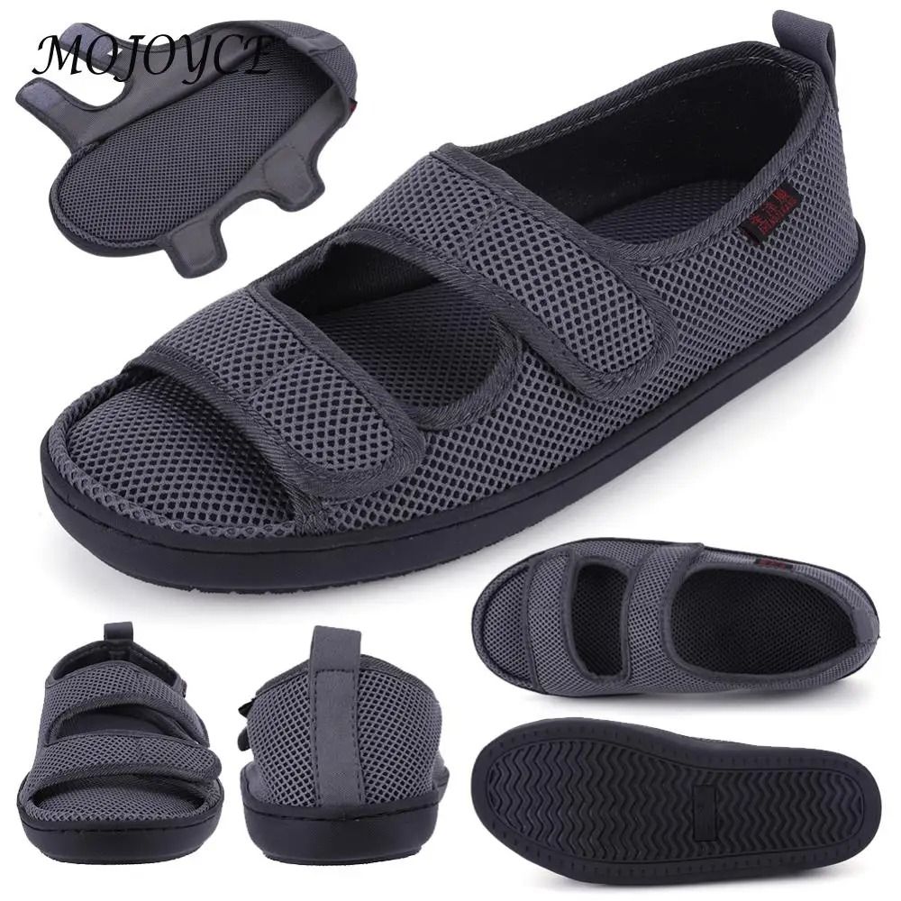 Men Diabetic Sandals Wide Fit With Adjustable Velcro For Swollen Feet 4