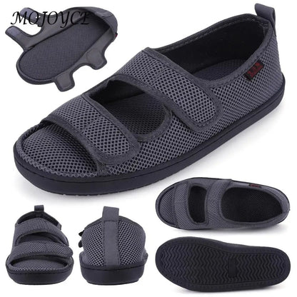 Men Diabetic Sandals Wide Fit With Adjustable Velcro For Swollen Feet 4