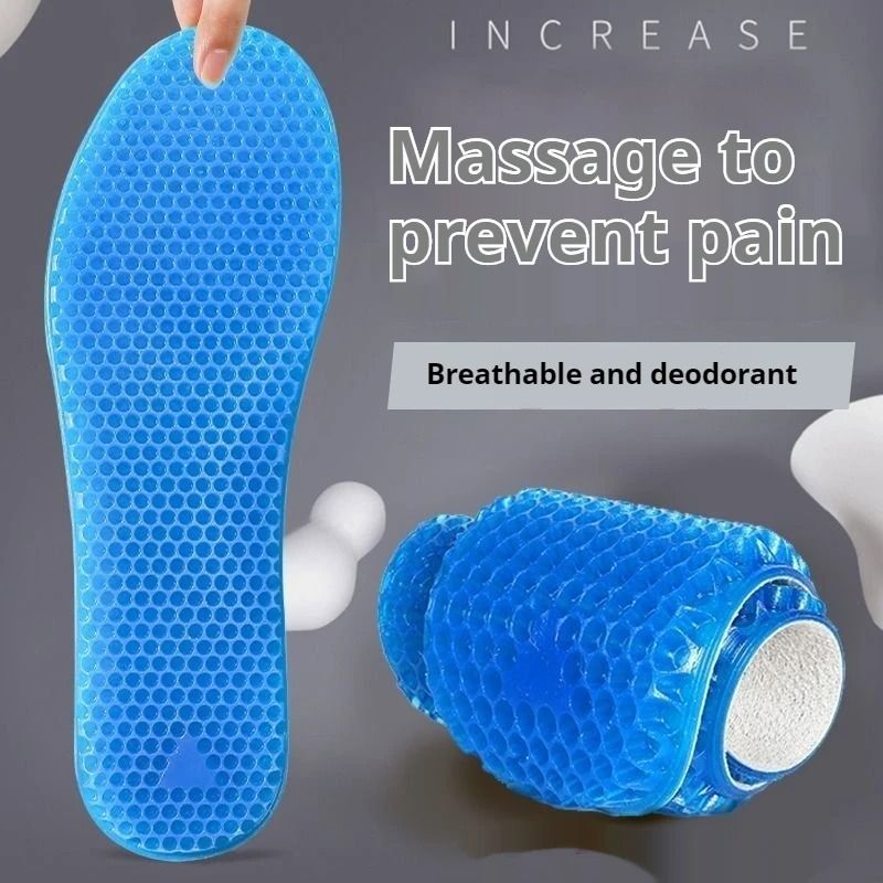 Silicone Honeycomb Insoles Shock Absorption Breathable Shoe Pads 3