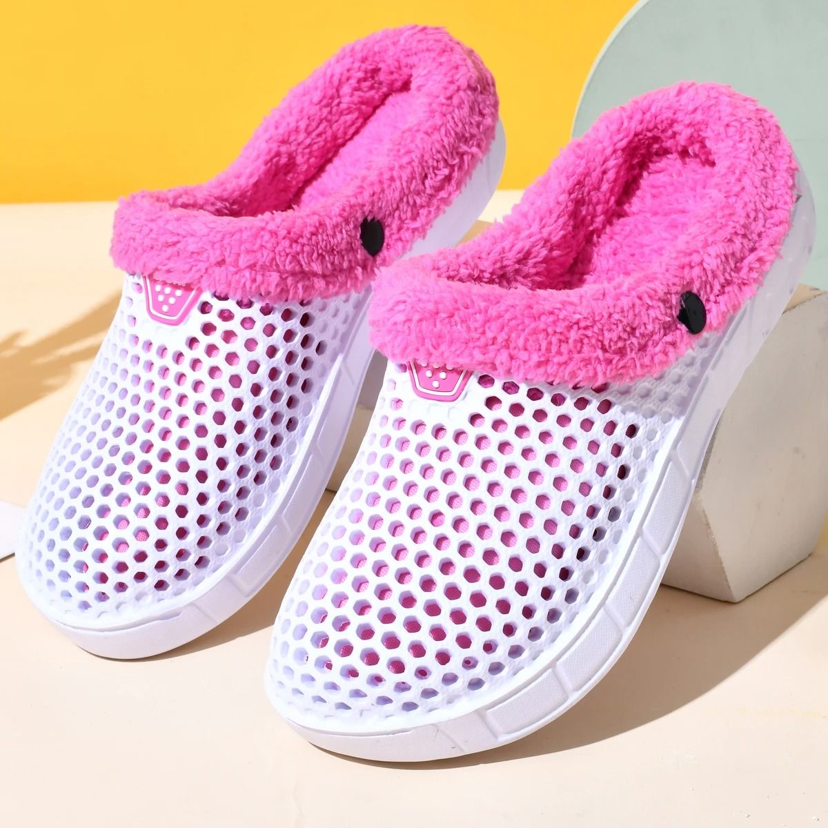 Couple Cotton Slippers Winter Warm Plush Indoor Clogs 10