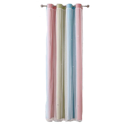 Colorful Rainbow Star Curtains For Kids Room 5