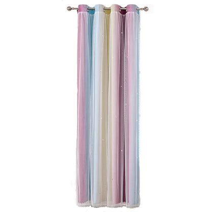 Colorful Rainbow Star Curtains For Kids Room 6