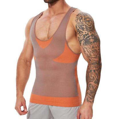 Men Slimming Body Shaper Compression T Shirt With Tummy Control 11