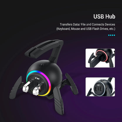 RGB Gaming Mouse Bungee With USB Hub And Cable Organizer 3