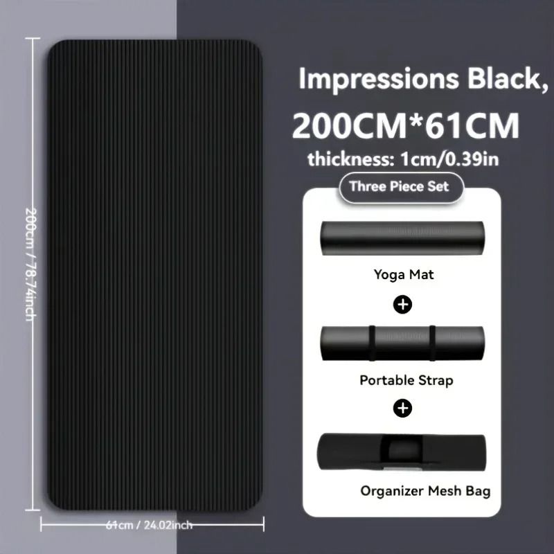 Non Slip Thick NBR Rubber Yoga Mat For Home Workouts 1