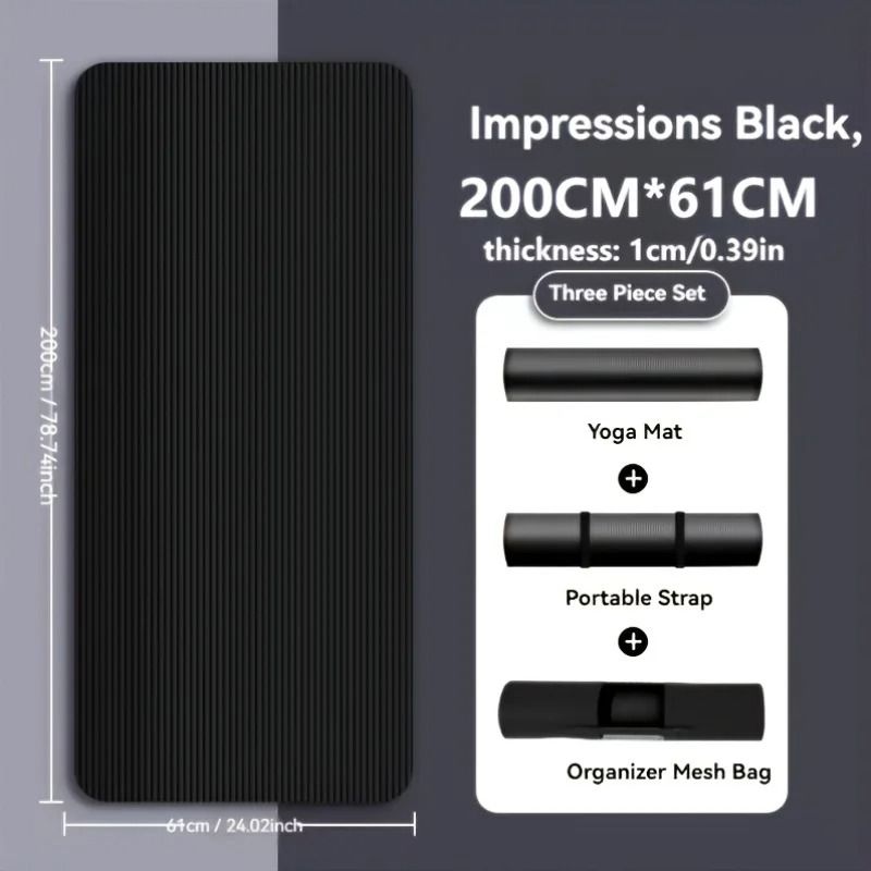 Non Slip Thick NBR Rubber Yoga Mat For Home Workouts 5