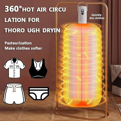 Mini Portable Clothes Dryer For Apartments With Timed Shutdown And Disinfection 2