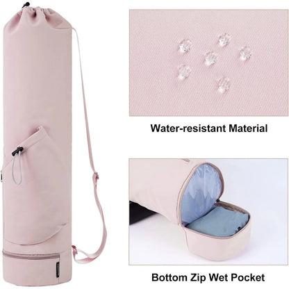 Waterproof Yoga Mat Tote With Wet Pocket And Adjustable Strap 1