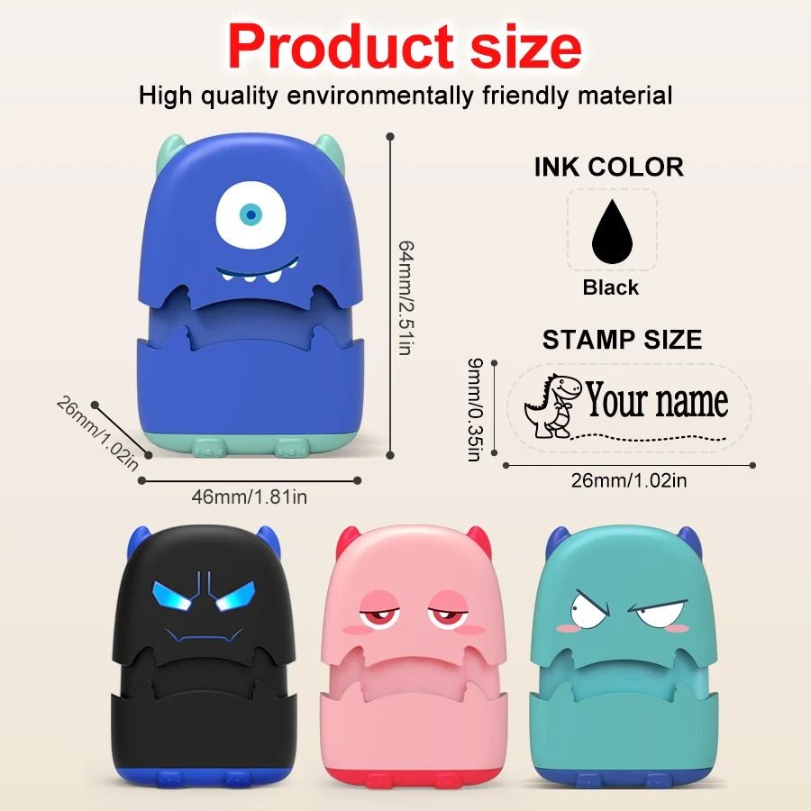Custom Cartoon Name Stamp Kit For Fabric And Bags 1