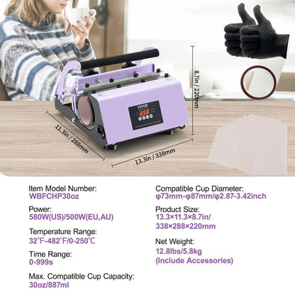 Professional Tumbler Heat Press Machine With Dual Station Heaters 7